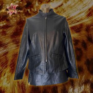 Florence’s Leather Euro Black Real Vera Pelle Leather Jacket
